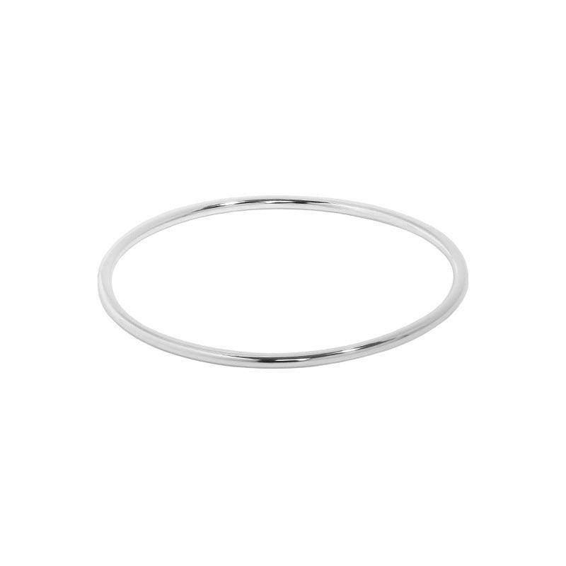 2mm S990 Sterling Silver Bangle | Minimalist Thin Bangle - Bjeul