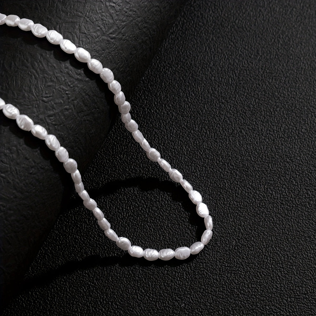 Baroque Men's Imitation Pearl Chain Necklace - Necklace for Men - Bjeul