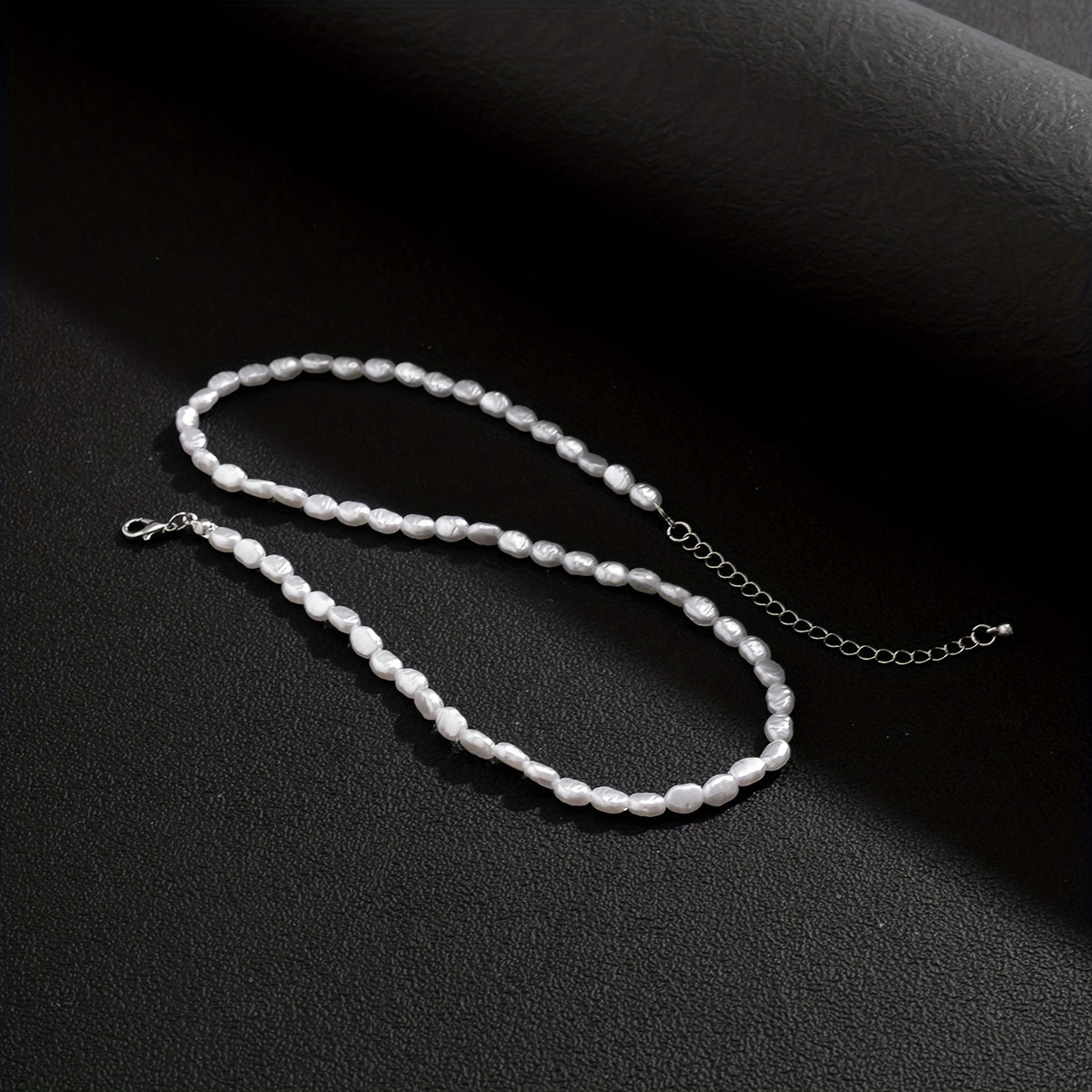 Baroque Men's Imitation Pearl Chain Necklace - Necklace for Men - Bjeul