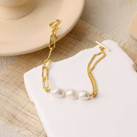 Baroque Natural Pearl Bracelet - Bjeul