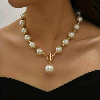 Classic Faux Pearl Choker - Bjeul