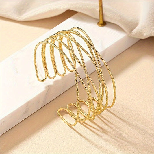 Cross Line Cuff Bracelet for Women - Bjeul