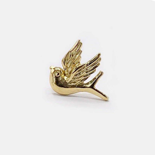 Cute Bird Screw Flat Stud Earring (Single) - Bjeul