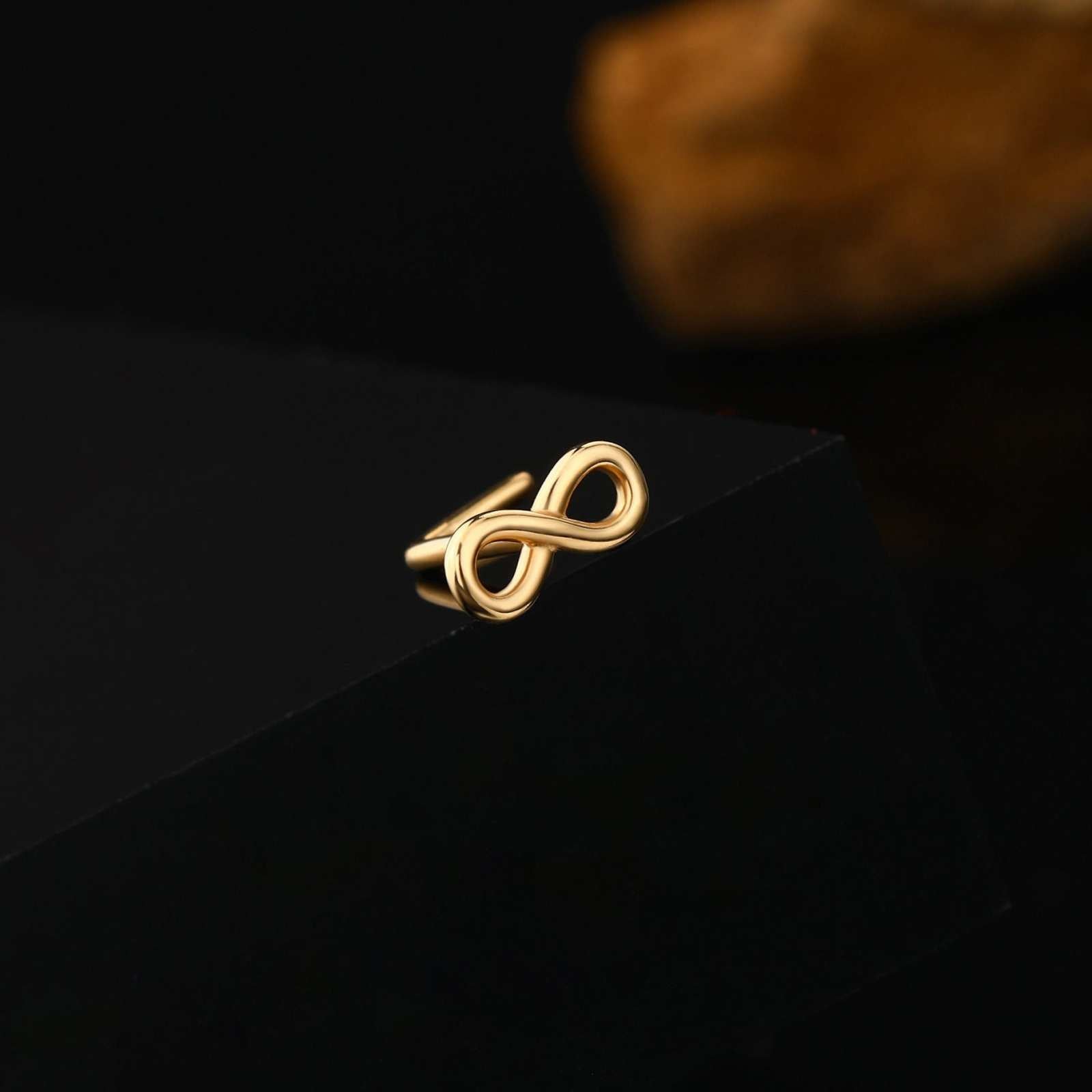 Fashion Hollow Infinite Symbol 925 Sterling Silver L Shape Nose Stud - Bjeul