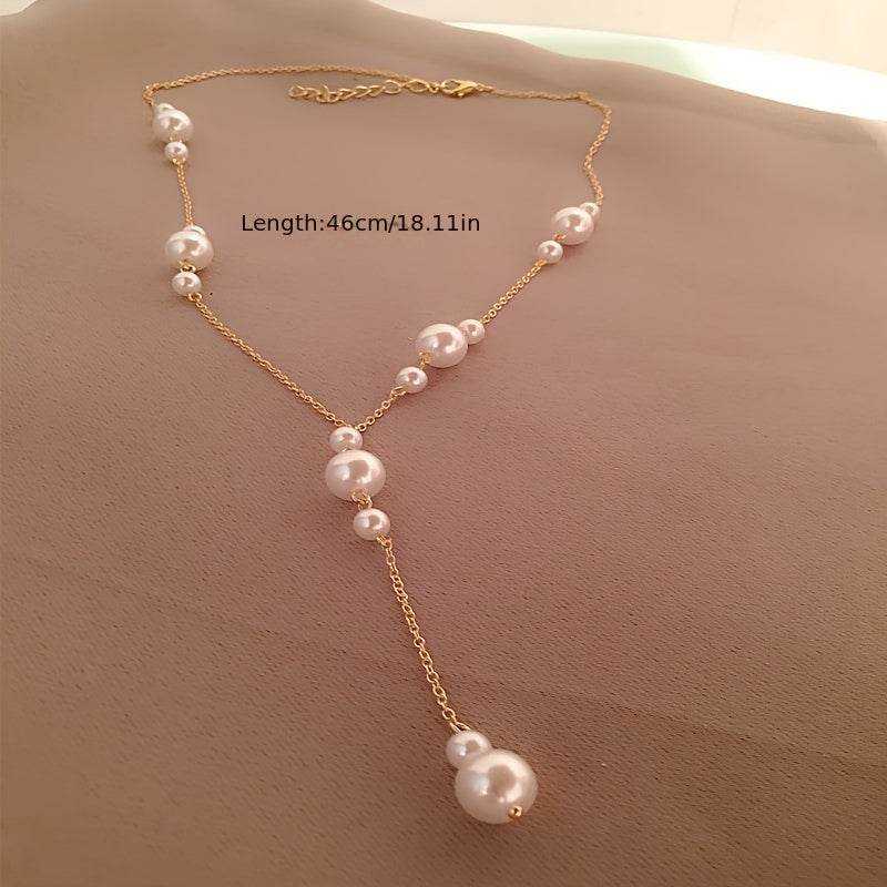 Faux Tri-Pearls Necklace - Bjeul