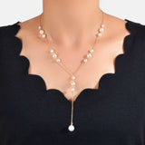 Faux Tri-Pearls Necklace - Bjeul