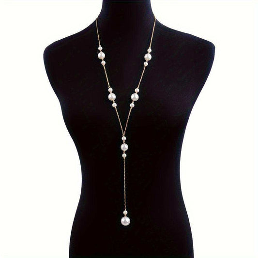 Faux Tri-Pearls Necklace - Bjeul