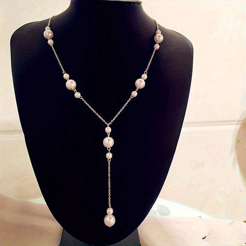 Faux Tri-Pearls Necklace - Bjeul