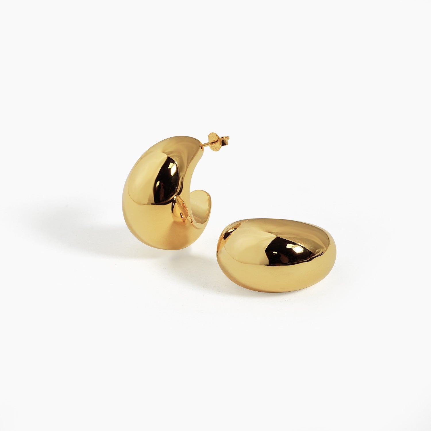 Fine Crescent Moon Classic Gold Earrings(Pre - Sale) - Bjeul