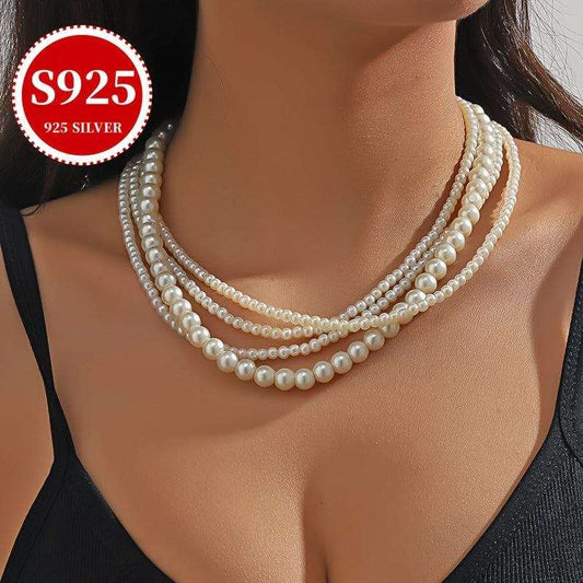 Freshwater Pearl Multi - Layered Necklace - Bjeul