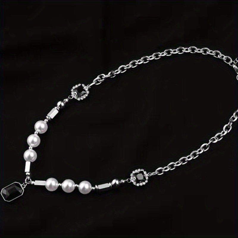 Men's Faux Pearl Chain - Luxurious Accessory with Unique Design - Perfect Gift for Friends and Loved Ones - Bjeul