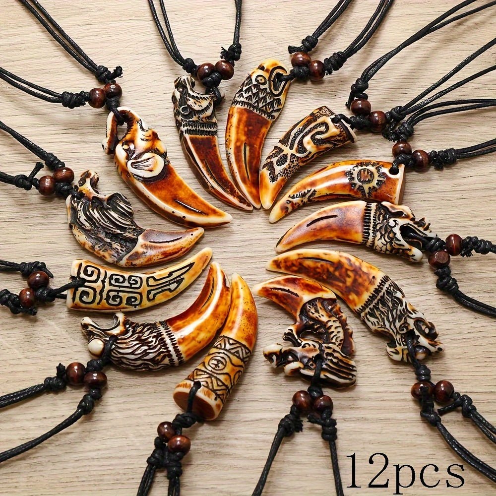 Men's Stylish Pendant Necklaces 12pcs - Bjeul