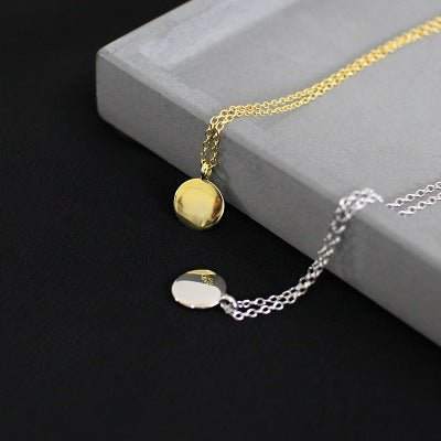 Minimalist Round Pendant Necklace - Bjeul