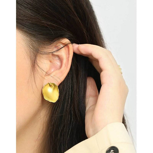 Oval Leaves Stud Earrings - Bjeul