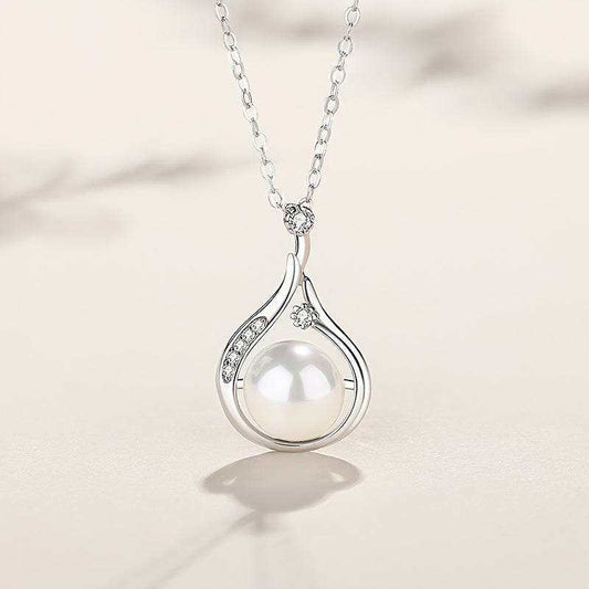 Pearl Droplets Necklace and Earrings - Bjeul