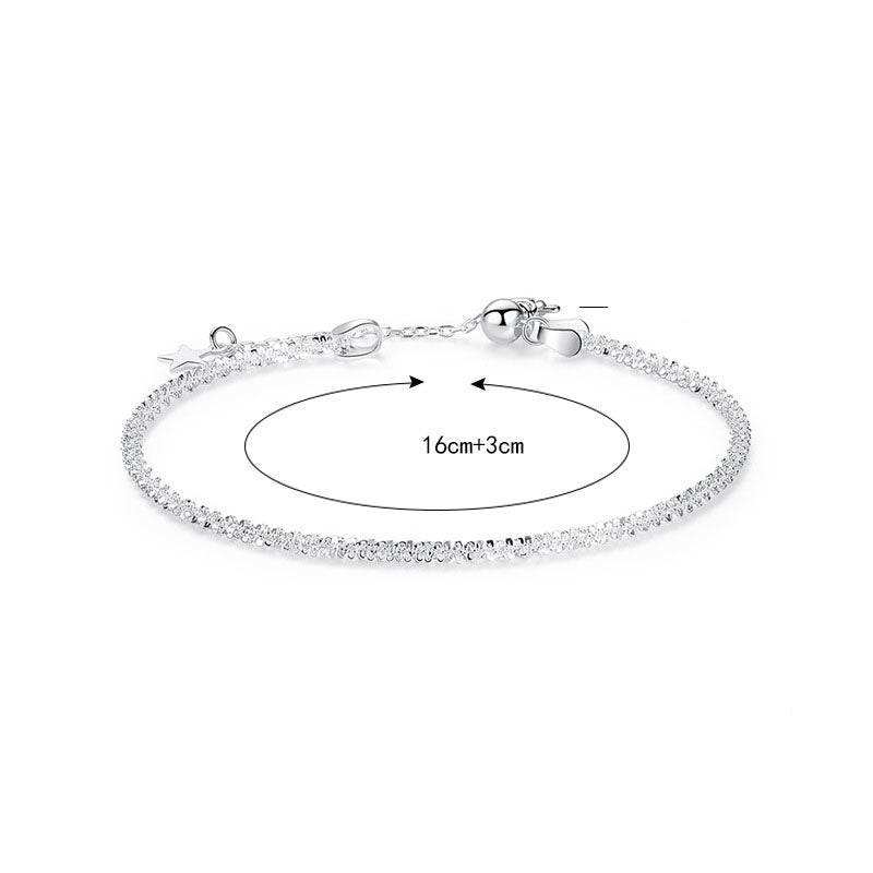 Shining Babysbreath 925 Sterling Silver Bracelet - Bjeul