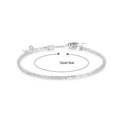 Shining Babysbreath 925 Sterling Silver Bracelet - Bjeul