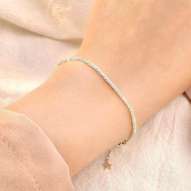 Shining Babysbreath 925 Sterling Silver Bracelet - Bjeul