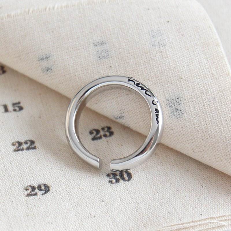 Signature Phrase Adjustable Ring - Bjeul