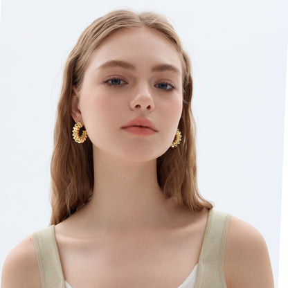 Silverlight Statement Earrings - Bjeul