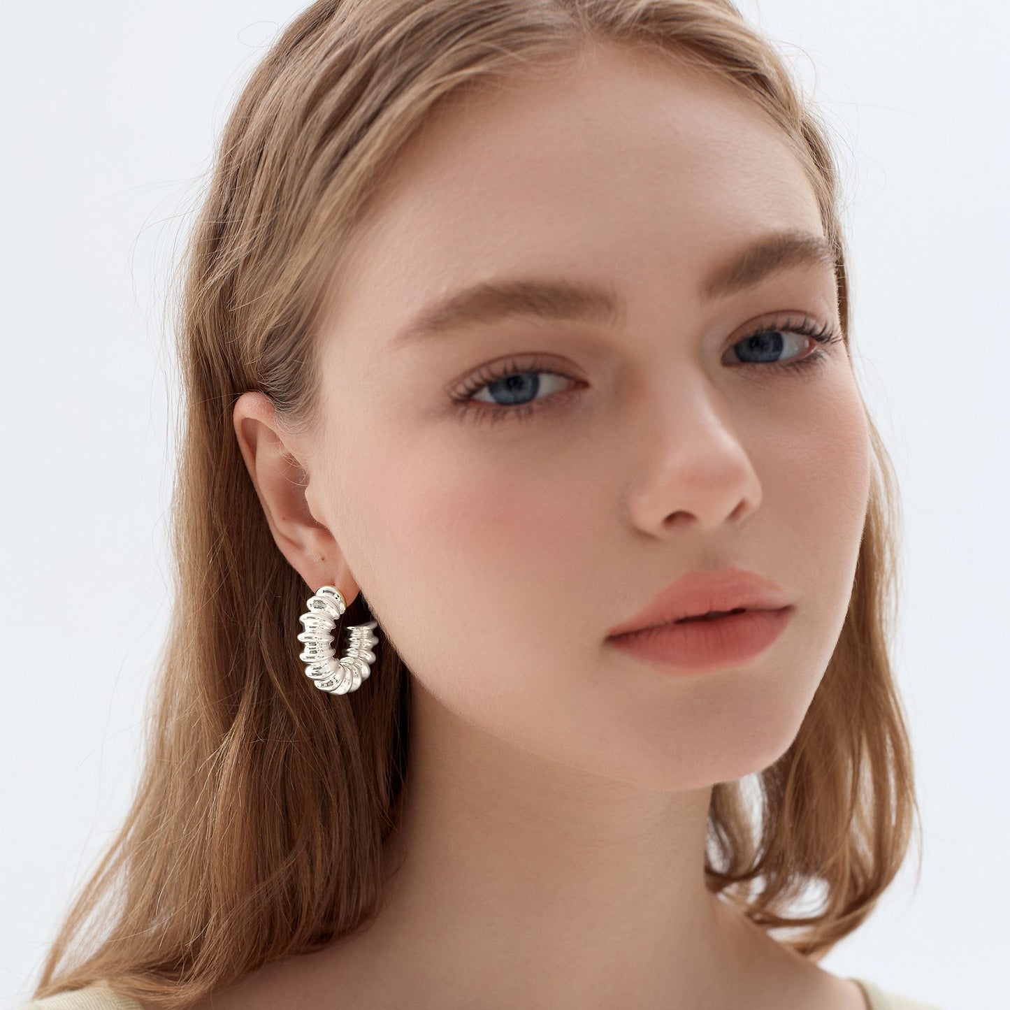 Silverlight Statement Earrings - Bjeul