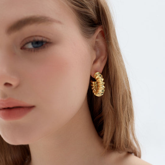 Silverlight Statement Earrings - Bjeul