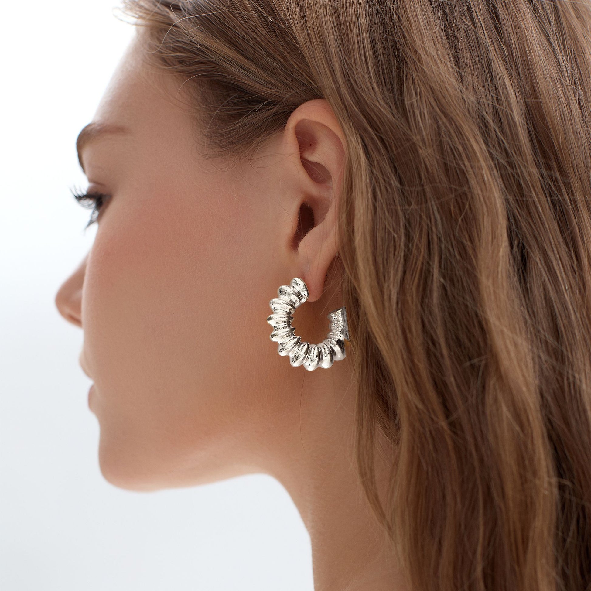 Silverlight Statement Earrings - Bjeul