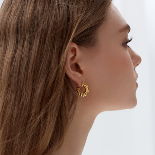 Silverlight Statement Earrings - Bjeul