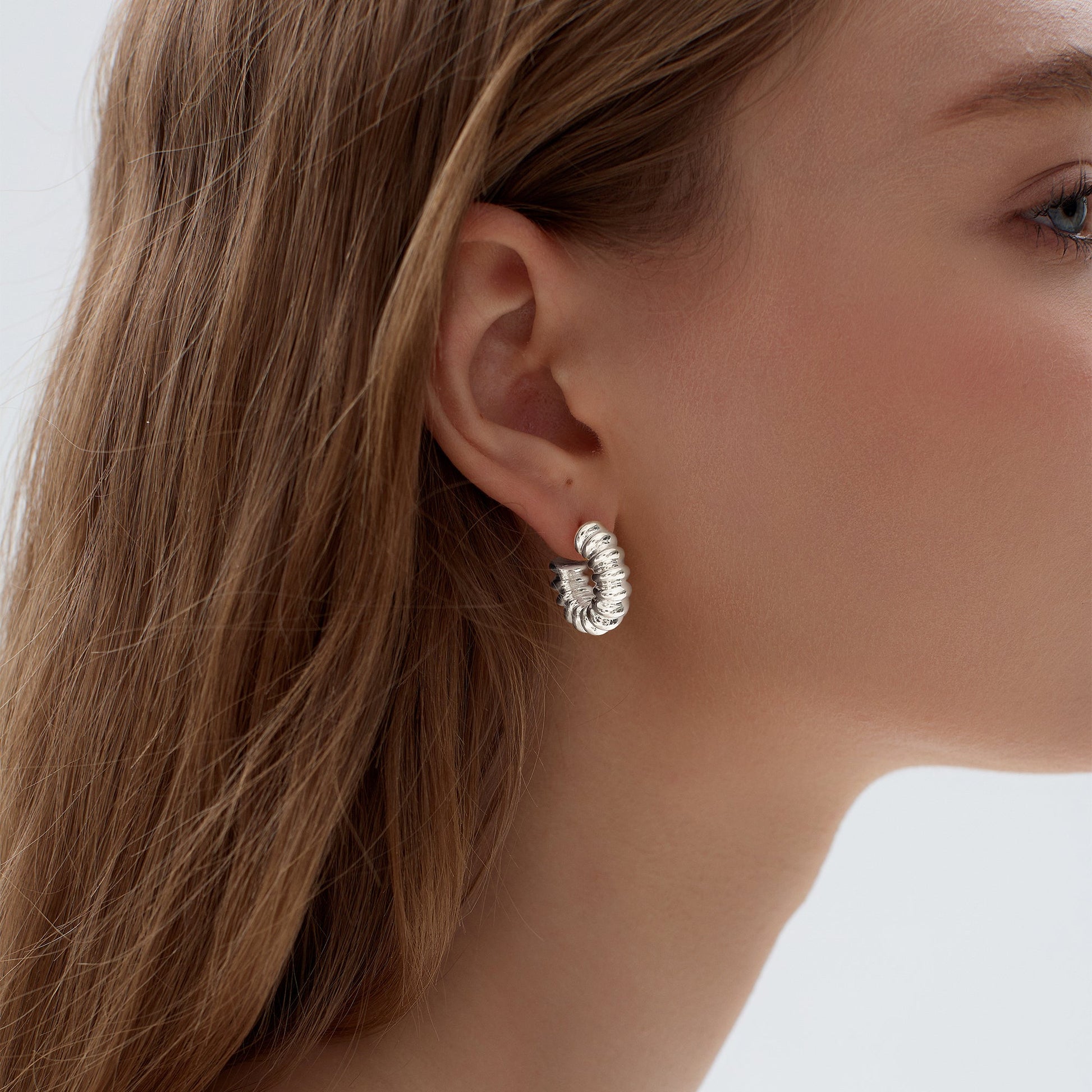 Silverlight Statement Earrings - Bjeul