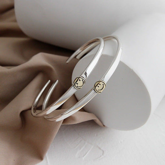 Smiley Open Promise Bangle - Bjeul