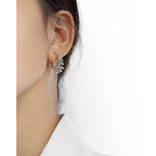 Twisted Spring Hoop Earrings - Bjeul