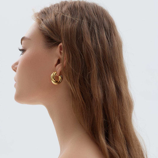 Gold Hoop Earrings for Women - Bjeul