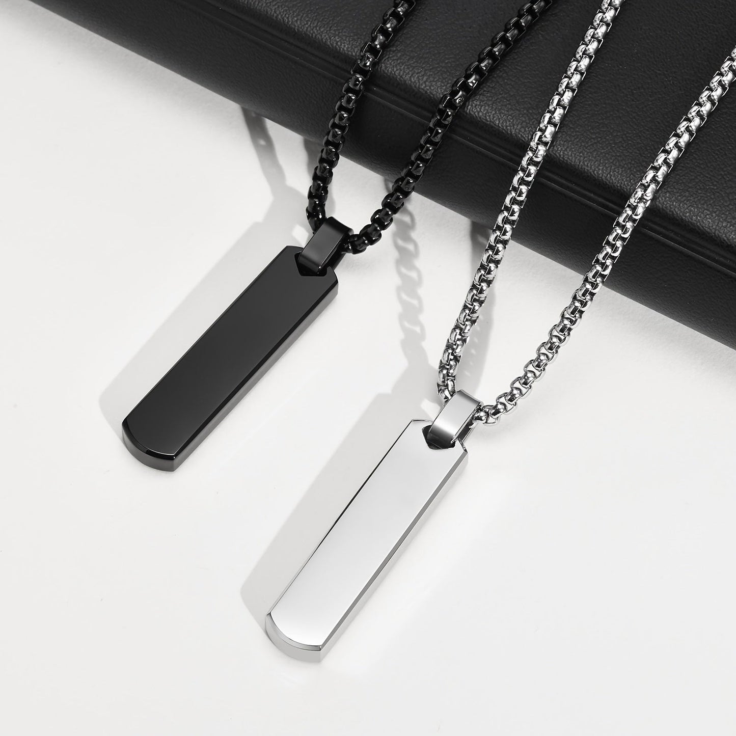 Unique Letter Necklace Pendant - High Polished Three - Dimensional Stainless Steel Laser Engraved Titanium Steel Plating for Men - Bjeul