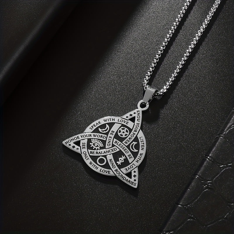 Viking Witch Celtic Knot Pendant Necklace - Protection Amulet Jewelry - Bjeul